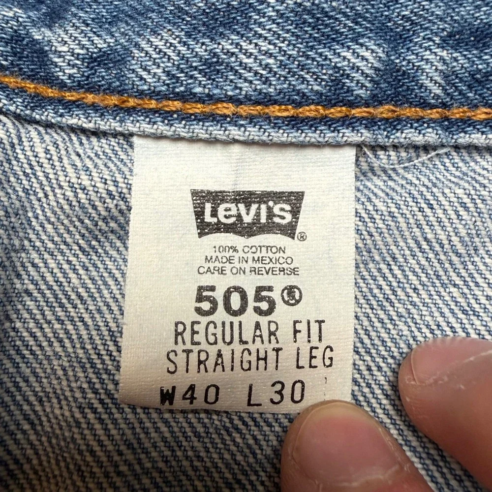 Vintage Levi's 505 Jeans Men 38x30 Blue‎ Regular Fit Straight Leg Denim (Tag40)